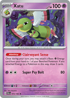 Xatu - Paradox Rift - #72 - Pokemon TCG card