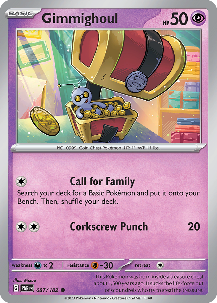 Gimmighoul - Paradox Rift - #87 - Pokemon TCG card