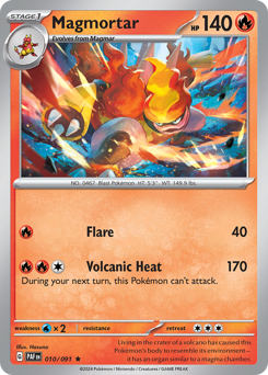 Magmortar - Paldean Fates - #10 - Pokemon TCG card
