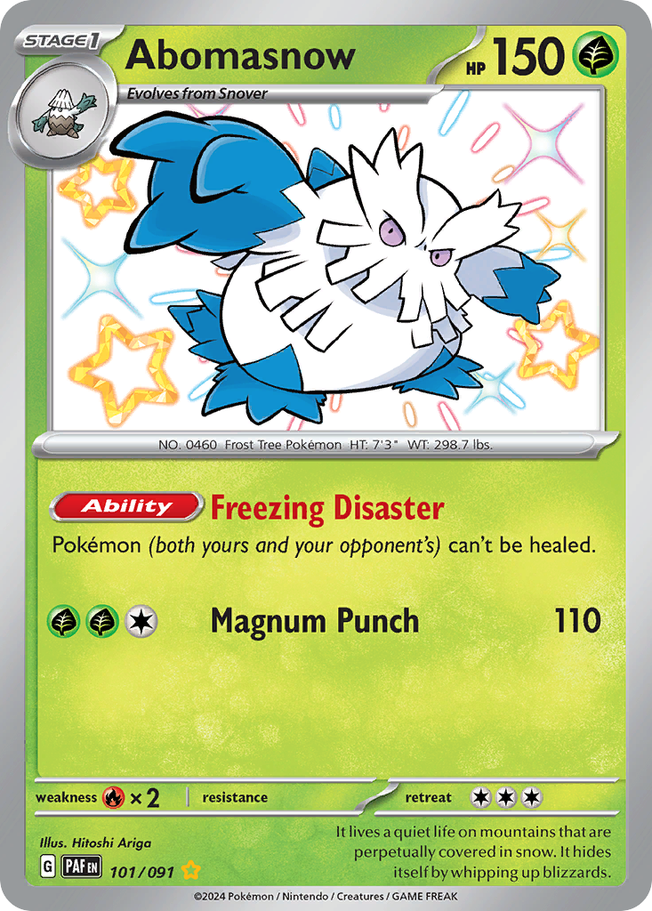 Abomasnow - Paldean Fates - #101 - Pokemon TCG card