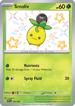 Smoliv - Paldean Fates - #102 - Pokemon TCG card