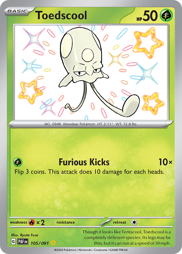 Toedscool - Paldean Fates - #105 - Pokemon TCG card
