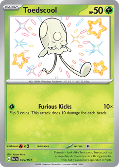 Toedscool #105 Toedscool - Paldean Fates - #105 - Pokemon TCG card