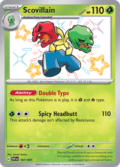 Scovillain - Paldean Fates - #107 - Pokemon TCG card