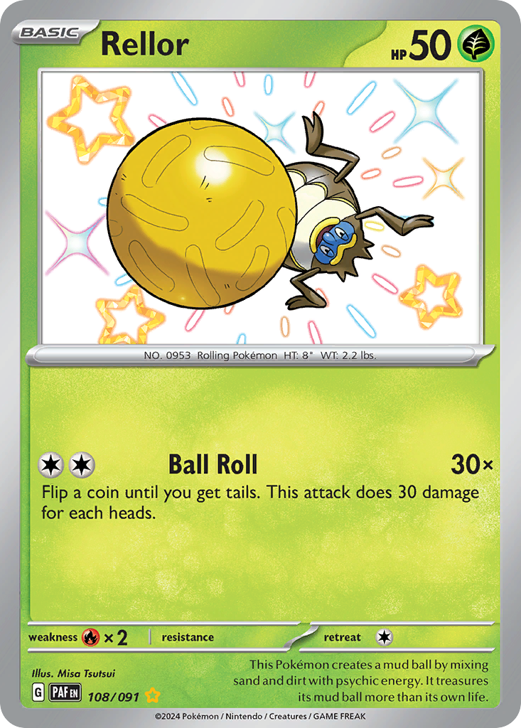 Rellor - Paldean Fates - #108 - Pokemon TCG card