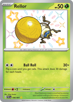 Rellor #108 Rellor - Paldean Fates - #108 - Pokemon TCG card