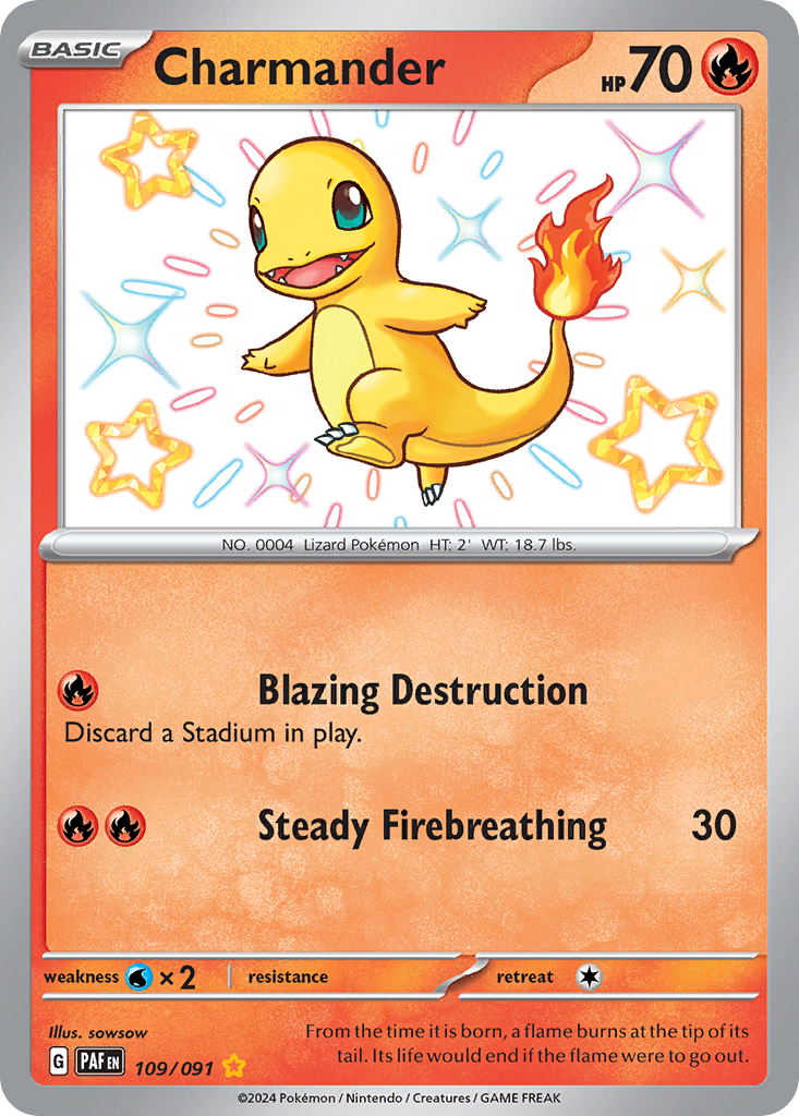 Charmander - Paldean Fates - #109 - Pokemon TCG card