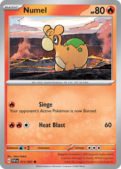Numel #11 Numel - Paldean Fates - #11 - Pokemon TCG card