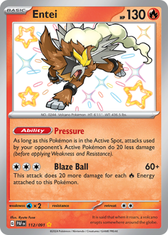 Entei #112 Entei - Paldean Fates - #112 - Pokemon TCG card