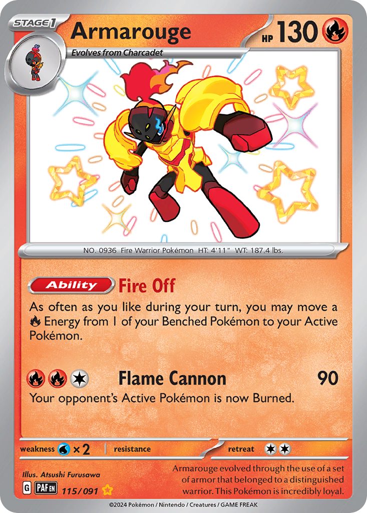 Armarouge - Paldean Fates - #115 - Pokemon TCG card