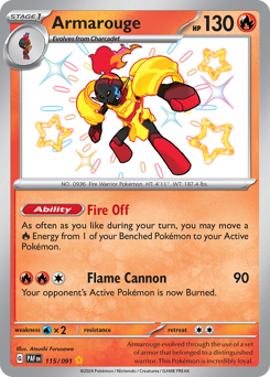 Armarouge #115 Armarouge - Paldean Fates - #115 - Pokemon TCG card