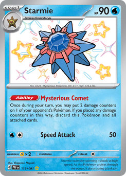 Starmie - Paldean Fates - #119 - Pokemon TCG card