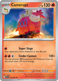 Camerupt - Paldean Fates - #12 - Pokemon TCG card
