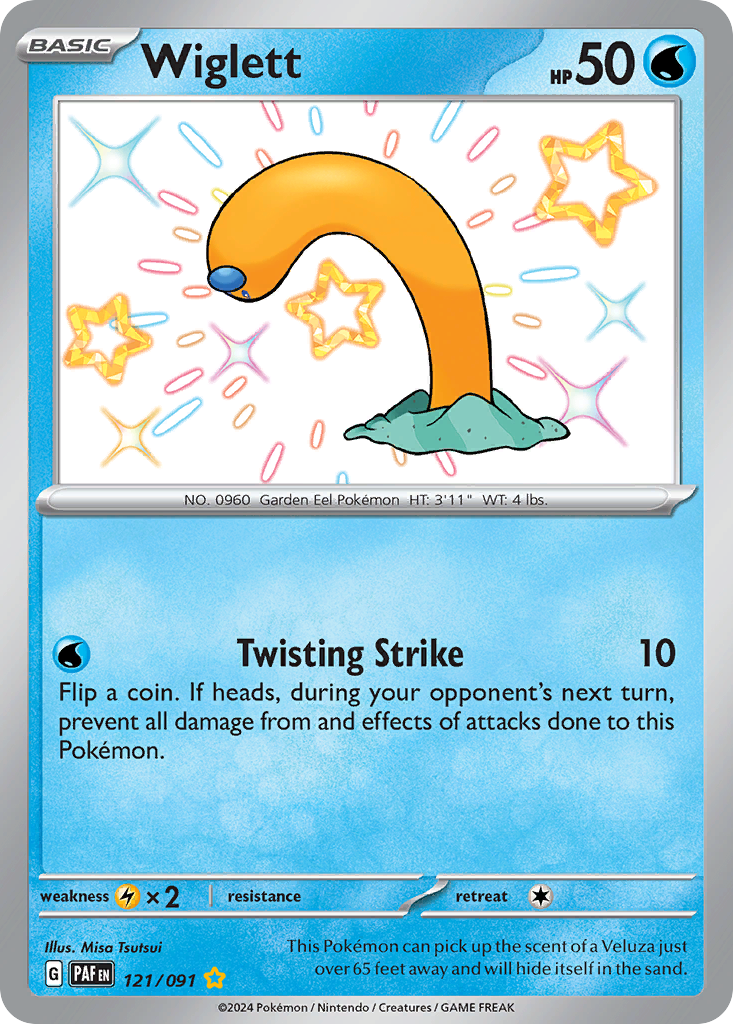 Wiglett - Paldean Fates - #121 - Pokemon TCG card
