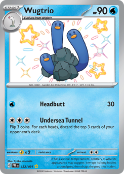 Wugtrio #122 Wugtrio - Paldean Fates - #122 - Pokemon TCG card