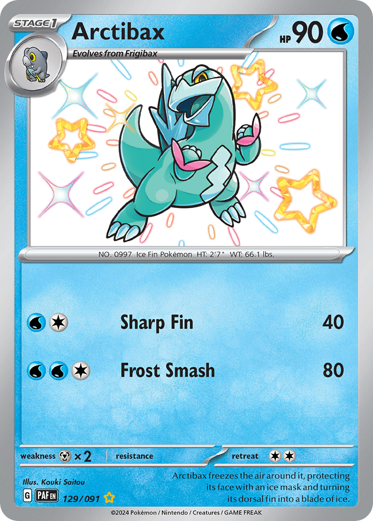 Arctibax - Paldean Fates - #129 - Pokemon TCG card