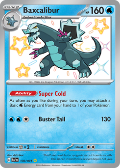 Baxcalibur #130 Baxcalibur - Paldean Fates - #130 - Pokemon TCG card