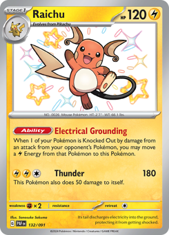 Raichu #132 Raichu - Paldean Fates - #132 - Pokemon TCG card