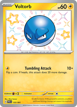 Voltorb #133 Voltorb - Paldean Fates - #133 - Pokemon TCG card