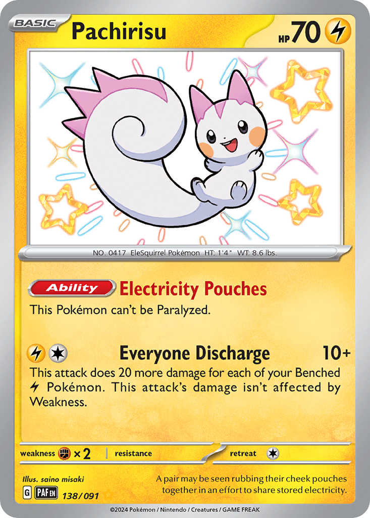 Pachirisu - Paldean Fates - #138 - Pokemon TCG card