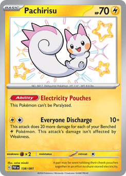 Pachirisu #138 Pachirisu - Paldean Fates - #138 - Pokemon TCG card