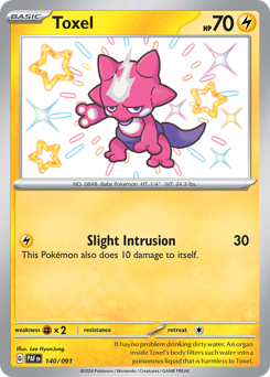 Toxel #140 Toxel - Paldean Fates - #140 - Pokemon TCG card