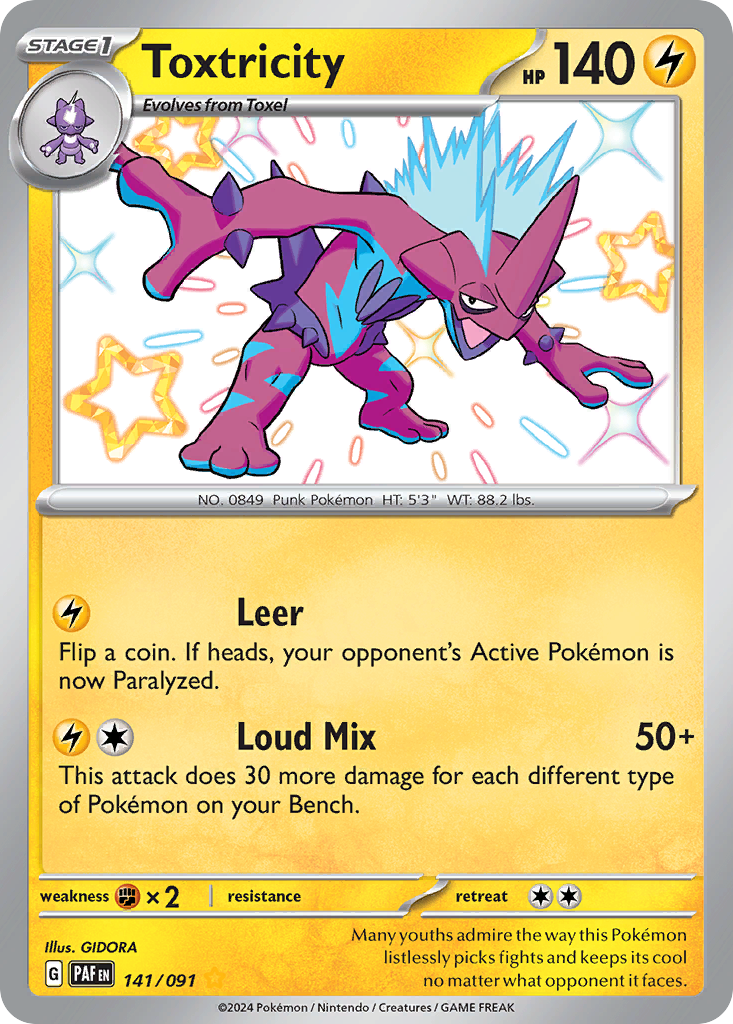 Toxtricity - Paldean Fates - #141 - Pokemon TCG card