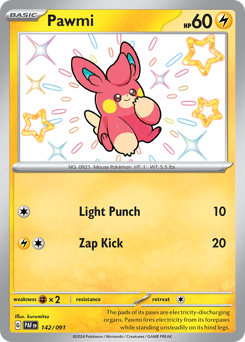 Pawmi #142 Pawmi - Paldean Fates - #142 - Pokemon TCG card