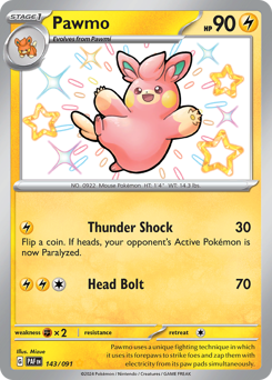Pawmo #143 Pawmo - Paldean Fates - #143 - Pokemon TCG card