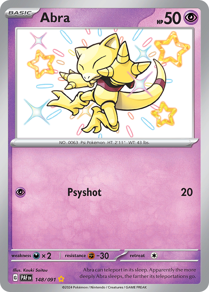 Abra - Paldean Fates - #148 - Pokemon TCG card