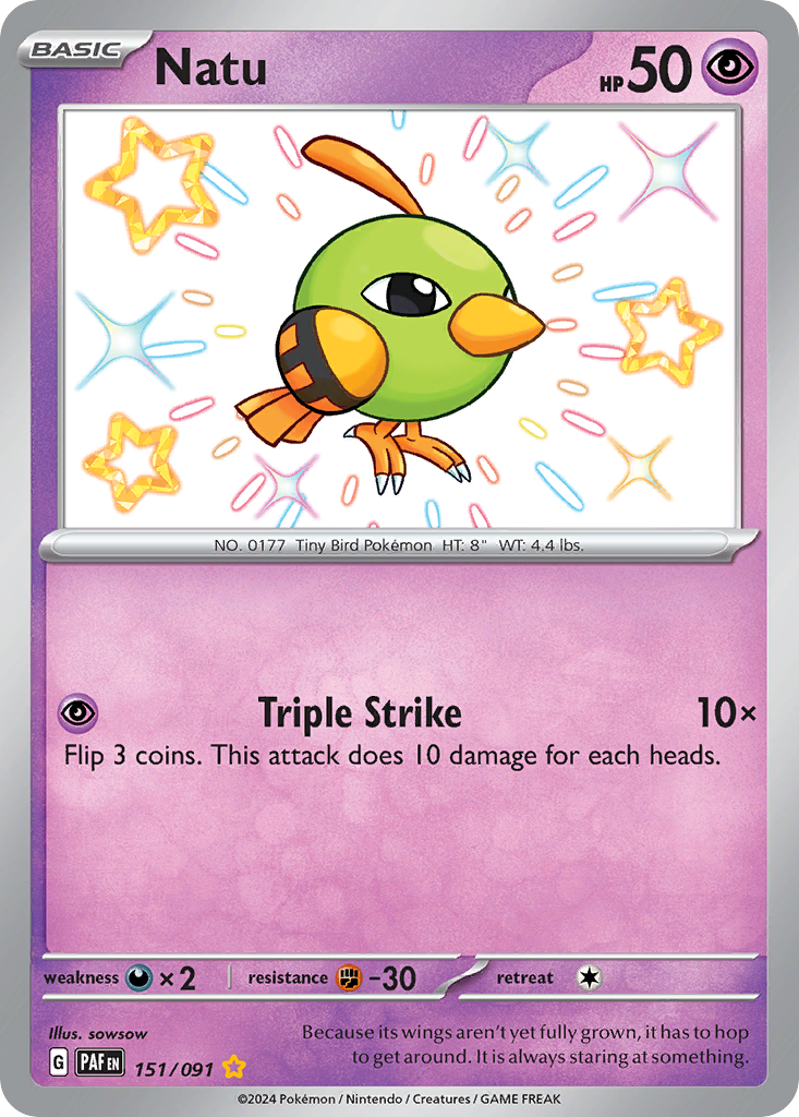 Natu - Paldean Fates - #151 - Pokemon TCG card
