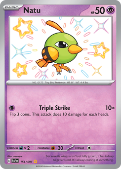 Natu - Paldean Fates - #151 - Pokemon TCG card