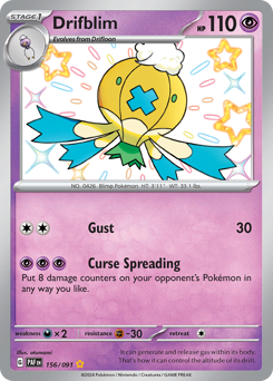 Drifblim #156 Drifblim - Paldean Fates - #156 - Pokemon TCG card