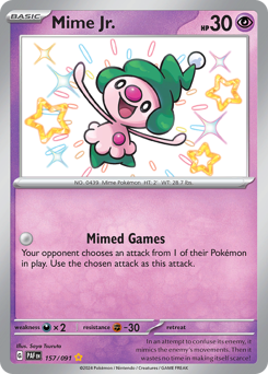 Mime Jr. #157 Mime Jr. - Paldean Fates - #157 - Pokemon TCG card