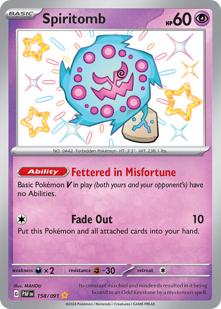 Spiritomb - Paldean Fates - #158 - Pokemon TCG card