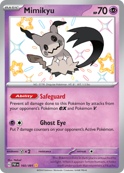 Mimikyu #160 Mimikyu - Paldean Fates - #160 - Pokemon TCG card