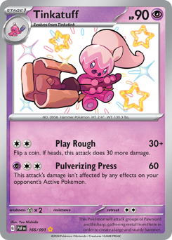 Tinkatuff #166 Tinkatuff - Paldean Fates - #166 - Pokemon TCG card