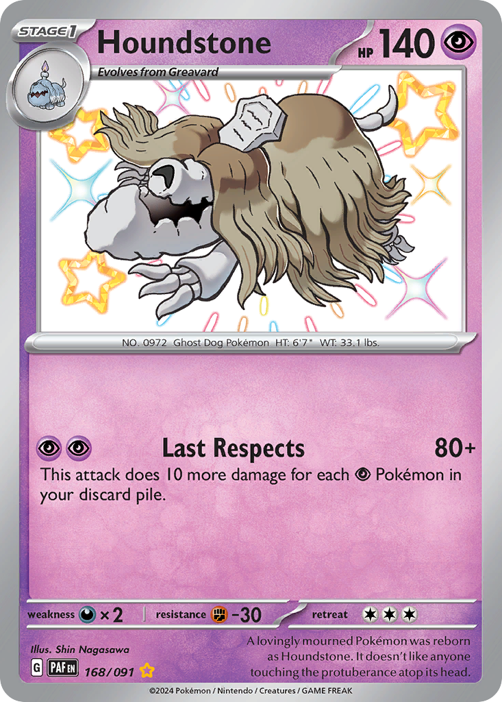 Houndstone - Paldean Fates - #168 - Pokemon TCG card
