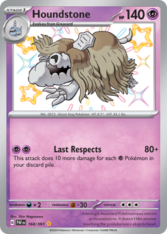 Houndstone - Paldean Fates - #168 - Pokemon TCG card