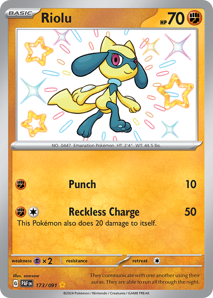 Riolu - Paldean Fates - #173 - Pokemon TCG card