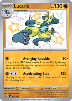Lucario #174 Lucario - Paldean Fates - #174 - Pokemon TCG card