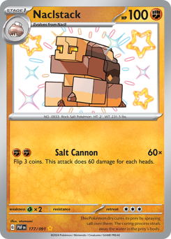 Naclstack #177 Naclstack - Paldean Fates - #177 - Pokemon TCG card
