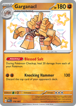 Garganacl #178 Garganacl - Paldean Fates - #178 - Pokemon TCG card
