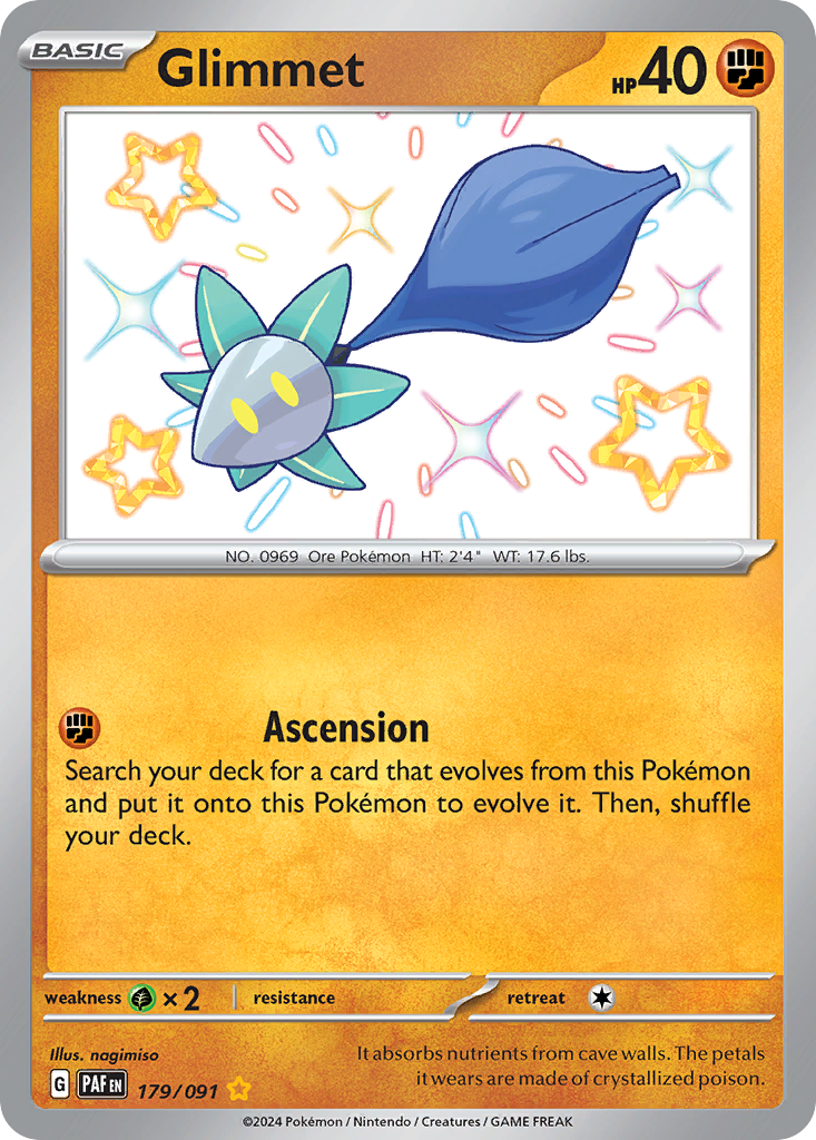 Glimmet - Paldean Fates - #179 - Pokemon TCG card