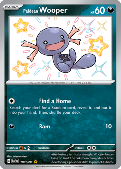 Paldean Wooper #180 Paldean Wooper - Paldean Fates - #180 - Pokemon TCG card