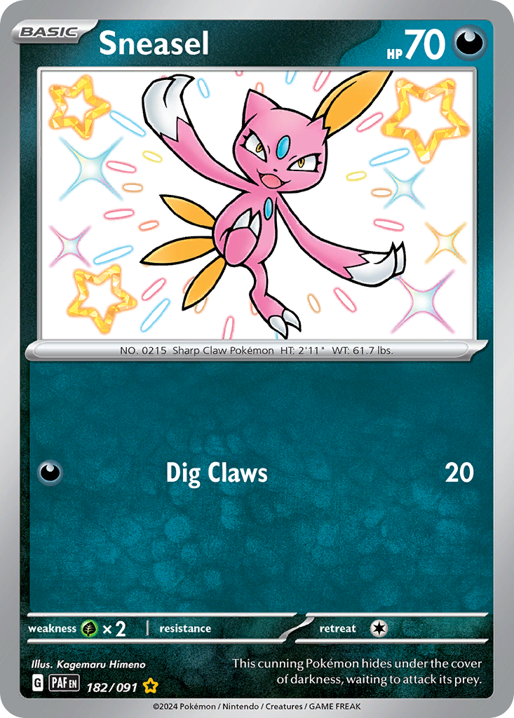Sneasel - Paldean Fates - #182 - Pokemon TCG card