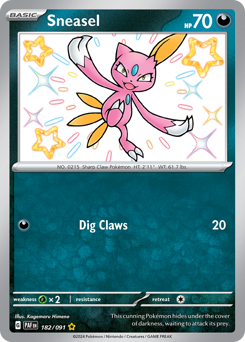 Sneasel #182 Sneasel - Paldean Fates - #182 - Pokemon TCG card