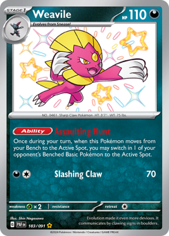 Weavile - Paldean Fates - #183 - Pokemon TCG card