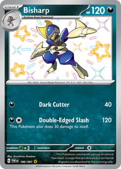 Bisharp #186 Bisharp - Paldean Fates - #186 - Pokemon TCG card