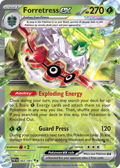 Forretress ex - Paldean Fates - #2 - Pokemon TCG card